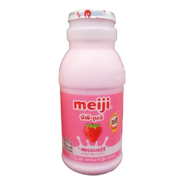 ข้อมูลโภชนาการ แคลอรี่ เมจิ-นมพาสเจอร์ไรส์รสสตรอเบอร์รี-meiji