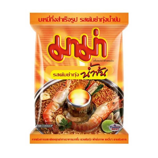 ข้อมูลโภชนาการ แคลอรี่ มาม่า-รสต้มยำกุ้งน้ำข้น