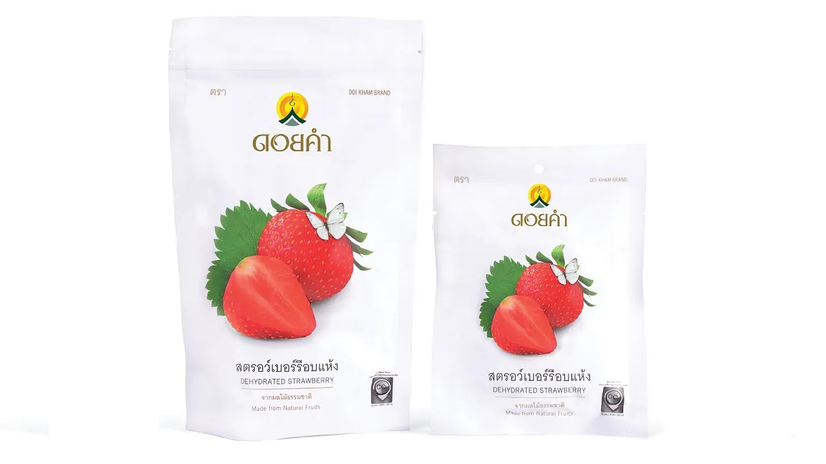 ข้อมูลโภชนาการ แคลอรี่ ดอยคำ-สตรอว์เบอร์รีอบแห้ง-doikham-dehydrated-strawberry