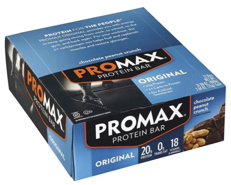 ข้อมูลโภชนาการ แคลอรี่ Promax-Original-Chocolate-Peanut-Crunch-Protein-Bar-promax-original-chocolate-peanut-crunch-protein-bar