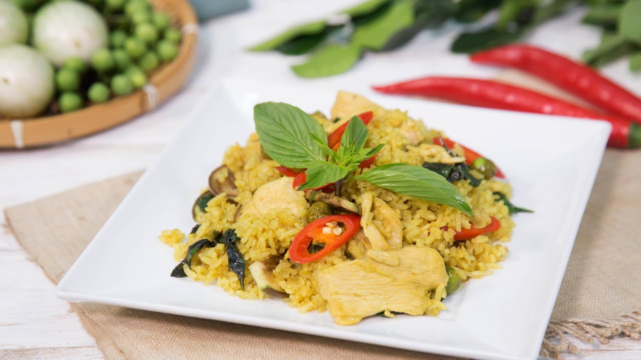 ค้นหาแคลอรี่ ข้าวผัดแกงเขียวหวานไก่